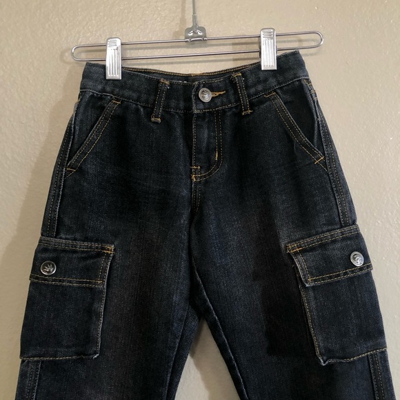 M.Gordon Boys Cargo Vintage Look Relaxed Denim Jeans Size 6 - Picture 3 of 12